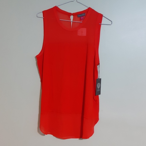 Orange Chiffon blouse S new - Picture 2 of 6